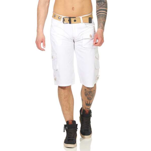Herren Jungen Kurze Hosen Bermuda Shorts Karo mit Gürtel; Model 2-31