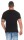 Herren T-Shirt Basic Aufdruck; Schwarz XXL
