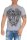 Herren T-Shirt Totenkopf Skull Vintage Aufdruck Biker Tatoo;  Grau M