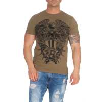 Herren T-Shirt Totenkopf Skull Vintage Aufdruck Biker...