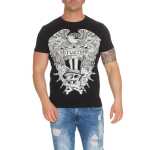 Herren T-Shirt Totenkopf Skull Vintage Aufdruck Biker...
