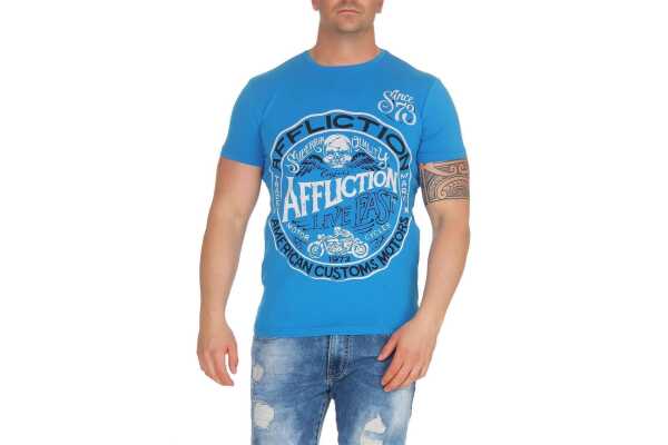 Herren T-Shirt Vintage Aufdruck Since 1973 Biker Motor Cycle; Blau M