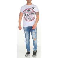 Herren T-Shirt Vintage Aufdruck Since 1973 Biker Motor Cycle; Weiß S