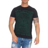 T-Shirt 3D OptikTotenkopf Skullt; Navy L