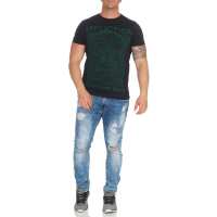 T-Shirt 3D OptikTotenkopf Skullt; Navy L