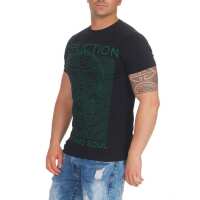 T-Shirt 3D OptikTotenkopf Skullt; Navy L