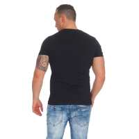 T-Shirt 3D OptikTotenkopf Skullt; Navy L