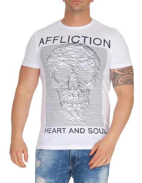 T-Shirt 3D OptikTotenkopf Skullt; Weiß XXXL