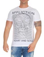 T-Shirt 3D OptikTotenkopf Skullt; Weiß XXXL