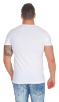 T-Shirt 3D OptikTotenkopf Skullt; Weiß XXXL