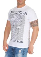 T-Shirt 3D OptikTotenkopf Skullt; Weiß XXXL
