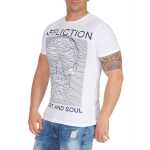 T-Shirt 3D OptikTotenkopf Skullt; Weiß S