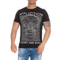 T-Shirt 3D OptikTotenkopf Skullt; Schwarz XXL