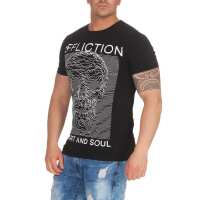 T-Shirt 3D OptikTotenkopf Skullt; Schwarz XXL