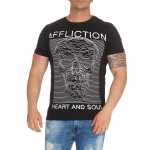 T-Shirt 3D OptikTotenkopf Skullt; Schwarz XL