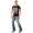HerrenT-Shirt Kingz Muster Slim Fit Sommer Baumwolle Tatoo Dollar; Schwarz L