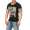 HerrenT-Shirt Kingz Muster Slim Fit Sommer Baumwolle Tatoo Dollar; Schwarz L