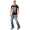 HerrenT-Shirt Kingz Muster Slim Fit Sommer Baumwolle Tatoo Dollar; Schwarz L