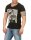 HerrenT-Shirt Kingz Muster Slim Fit Sommer Baumwolle Tatoo Dollar;