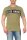 Herren T-Shirt mit Druck Slim Fit; Olive M