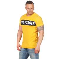 Herren T-Shirt mit Druck Slim Fit; Orange XL