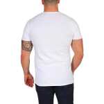 Herren T-Shirt Muster, Druck verschiedene modelle Slim Fit Sommer Baumwolle 5382 Weiß XXL