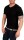 Herren T-Shirt Muster, Druck verschiedene modelle Slim Fit Sommer Baumwolle 5246 Schwarz XXL