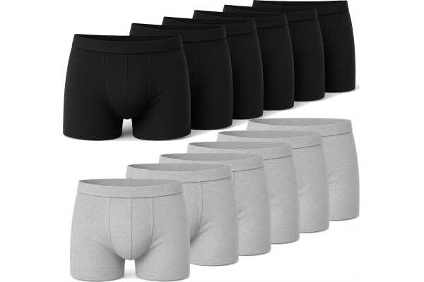12x Herren Boxershorts Unterwäsche Unterhosen Baumwolle; 12 er Pack L / 6