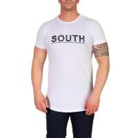 Herren T-Shirt mit Druck Slim Fit in schwarz /...