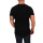 Herren T-Shirt mit Druck Slim Fit in schwarz / weiß, Baumwolle Schwarz/L