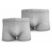 2x Herren Boxershorts Unterhosen Männer; Grau/M