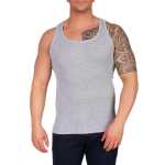 2 Stück Herren Unterhemd Männer Unterwäsche Baumwolle;  Grau/XL