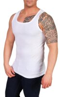 2 Stück Herren Unterhemd Männer Unterwäsche Baumwolle;  Weiß/3XL