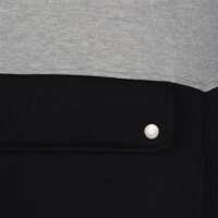 Herren Sweatjacke Sweatshirt Hoodie Kapuzenshirt , Schwarz-Grau/L