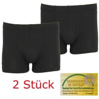 2x Herren Boxershorts Unterhosen Männer; Schwarz/S