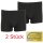 2x Herren Boxershorts Unterhosen Männer; Schwarz/S