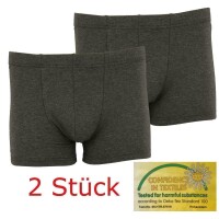 2x Herren Boxershorts Unterhosen Männer; Dunkel-Grau/XXL