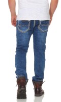 Herren Jeans Denim Hose Doppelnaht Stretch; 9574-1 31