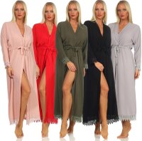 Damen langes Kimono Nachtmantel Morgenmantel; S/M/L