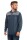 Herren Polo Shirt Langarm Baumwolle Longsleeve mit Brusttaschen; Grau-Blau M/50