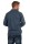 Herren Polo Shirt Langarm Baumwolle Longsleeve mit Brusttaschen; Grau-Blau M/50