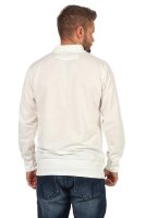 Herren Polo Shirt Langarm Baumwolle Longsleeve mit Brusttaschen; Ecru M/50