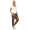 Damen Jogginghose Freizeithose Hose mit Muster, Braun S/M/L