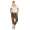 Damen Jogginghose Freizeithose Hose mit Muster, Braun S/M/L