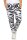 Damen Jogginghose Freizeithose Hose mit Muster, Weiß S/M/L