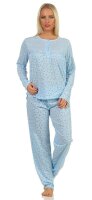 Damen Pyjama lang zweiteiliger Schlafanzug mit Muster, M L XL 2XL