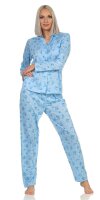 Damen Pyjama lang zweiteiliger Schlafanzug Pyjama-Set Nachtwäsche