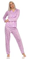 Damen Pyjama lang zweiteiliger Schlafanzug Pyjama-Set Nachtwäsche