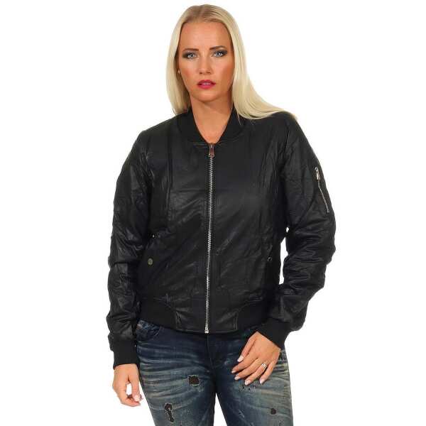 Lederjacke Damen Pilotenjacke Leder Damen Bomberjacke Air Force