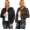 Damen Bomberjacke Flieger Pilotenjacke Biker; Kunstleder,